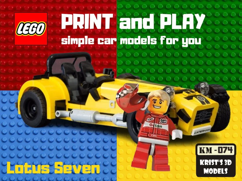 Mô hình xe đua LEGO Lotus Seven tự in 3D cực đơn giản - Image 1