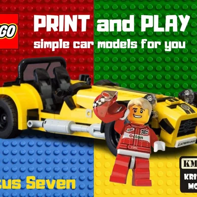 Mô hình xe đua LEGO Lotus Seven tự in 3D cực đơn giản