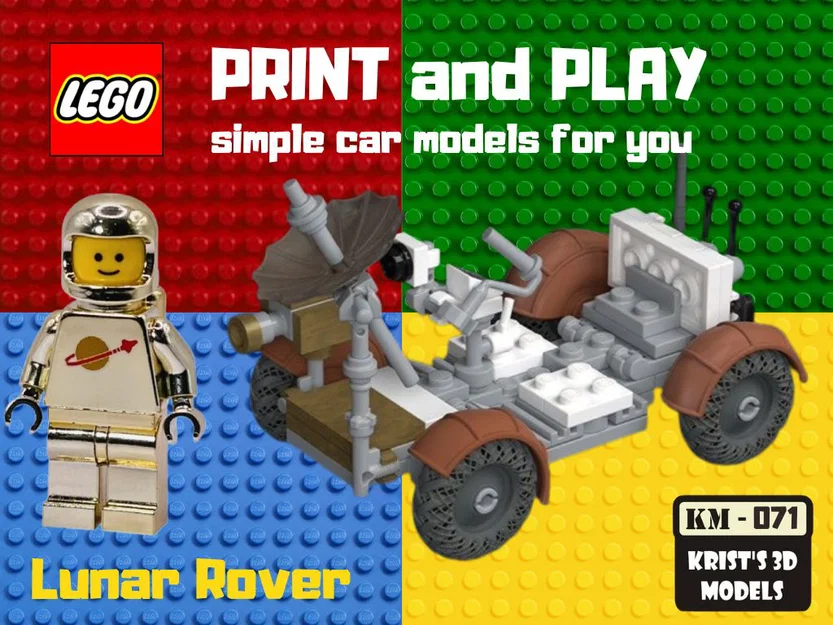 Mô hình xe thám hiểm mặt trăng LEGO Lunar Rover - In 3D dễ dàng - Image 1