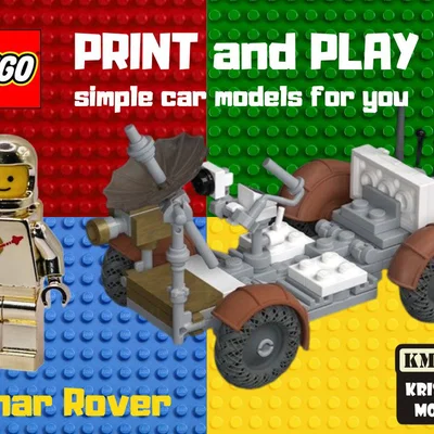 Mô hình xe thám hiểm mặt trăng LEGO Lunar Rover - In 3D dễ dàng