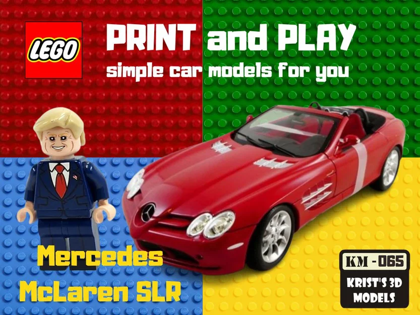 Mô hình xe Mercedes McLaren SLR 722 tương thích LEGO để in 3D - Image 1