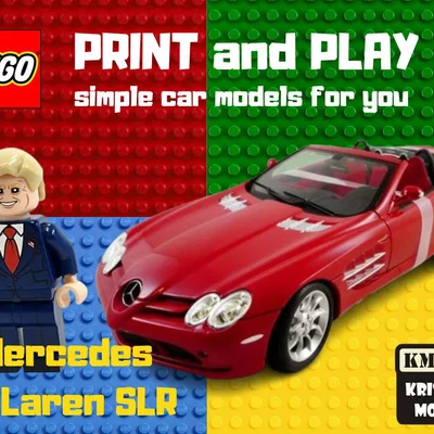 Mô hình xe Mercedes McLaren SLR 722 tương thích LEGO để in 3D