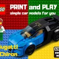 Mô hình xe Bugatti Chiron in 3D tương thích với LEGO - Thumbnail 1