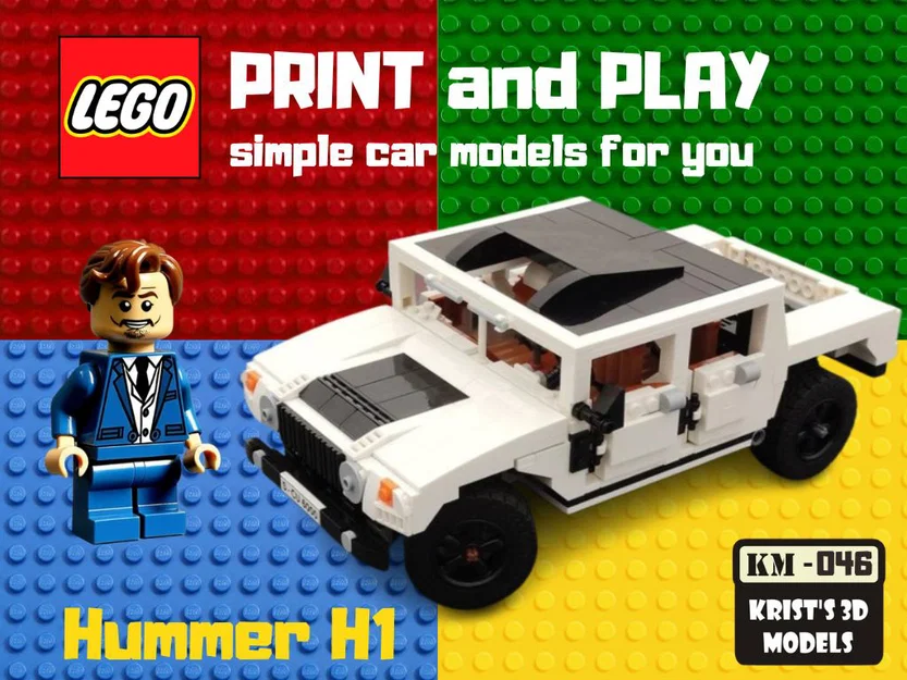 Mô hình 3D LEGO Hummer H1 - Dễ in và lắp ráp tại nhà - Image 1