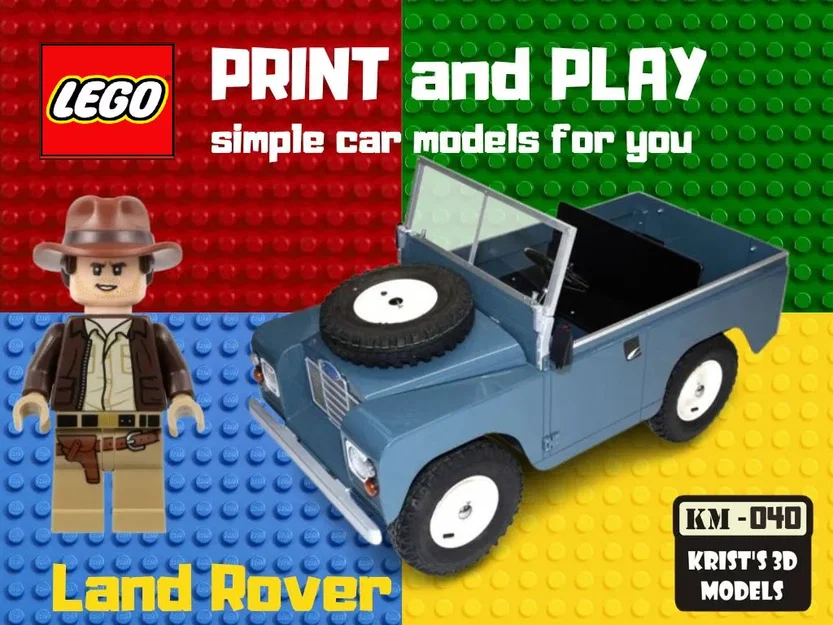 Mô hình xe Land Rover 3D in ấn tương thích hoàn hảo với LEGO - Image 1