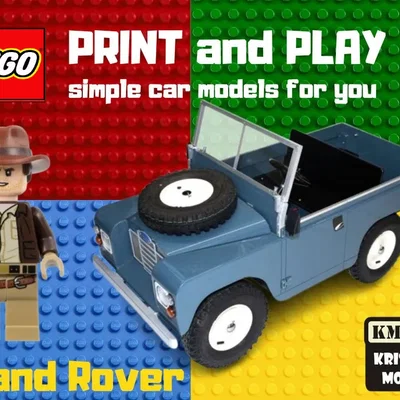 Mô hình xe Land Rover 3D in ấn tương thích hoàn hảo với LEGO