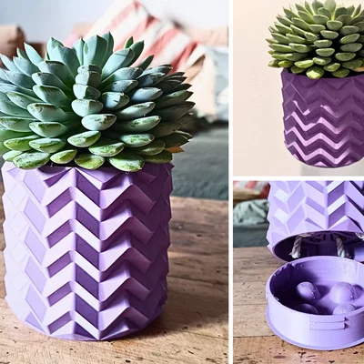 Wall Planter 1.27 Zickzack v2 – Chậu treo tường họa tiết zickzack