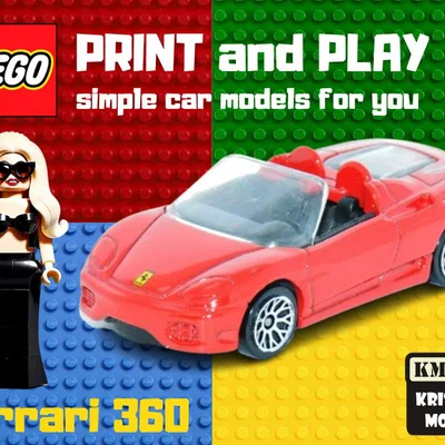 Mô hình Ferrari 360 tương thích LEGO cho máy in 3D