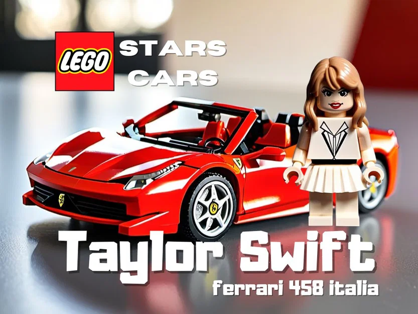 Mô hình siêu xe Ferrari 458 Italia phong cách LEGO cho fan Taylor Swift - Image 1
