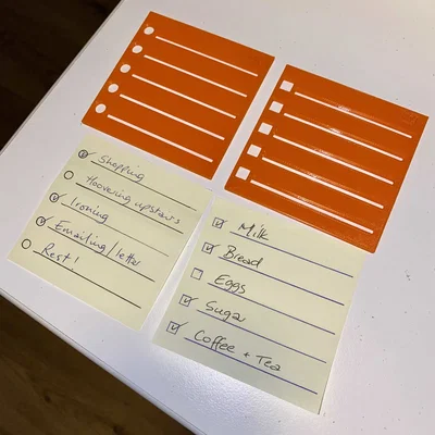 Khuôn Kẻ Dòng Checklist 77mm (Circle & Square) Dành Cho Ghi Chú
