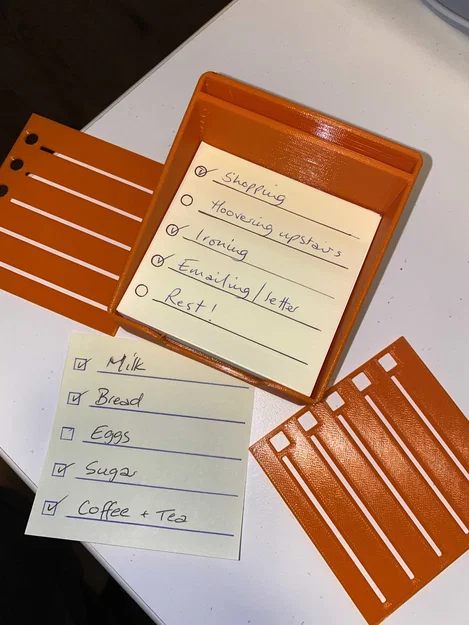 Khay Đựng Giấy Note và Khuôn Vẽ Checklist 77mm Tiện Lợi - Image 2