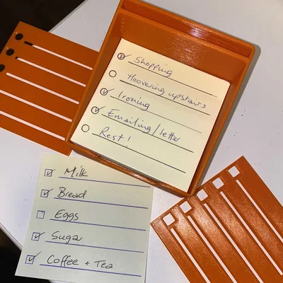 Khay Đựng Giấy Note và Khuôn Vẽ Checklist 77mm Tiện Lợi