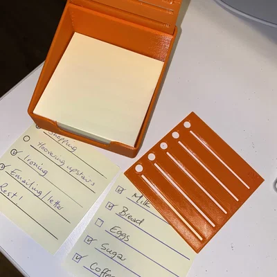 Khay Đựng Giấy Note và Khuôn Vẽ Checklist 77mm Tiện Lợi