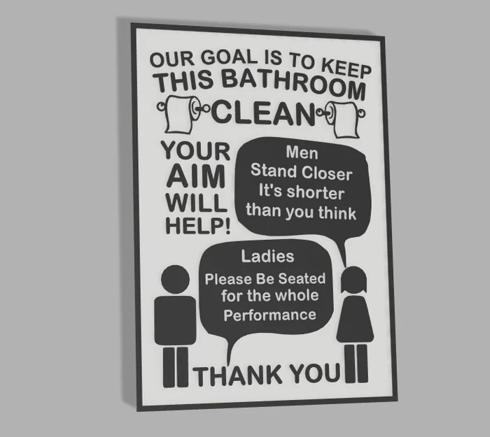Bảng hiệu Toilet Hài Hước (Funny Toilet Sign) - Image 1