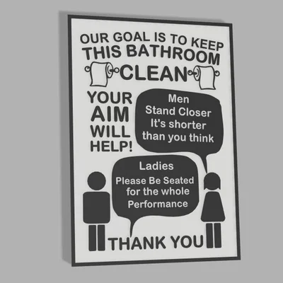 Bảng hiệu Toilet Hài Hước (Funny Toilet Sign)