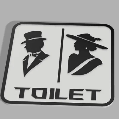 Bảng hiệu Toilet