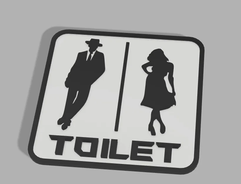 Bảng hiệu nhà vệ sinh (Toilet sign) - Image 1