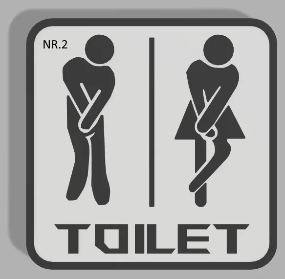 Bảng hiệu nhà vệ sinh (mắc tiểu) - Image 1