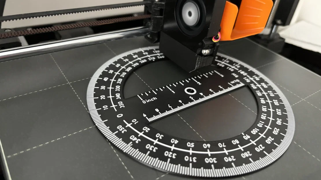 Thước đo góc 360 độ tích hợp thước đo chiều dài (cm và inch) - Image 2