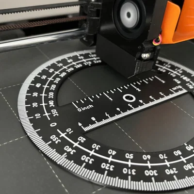 Thước đo góc 360 độ tích hợp thước đo chiều dài (cm và inch)