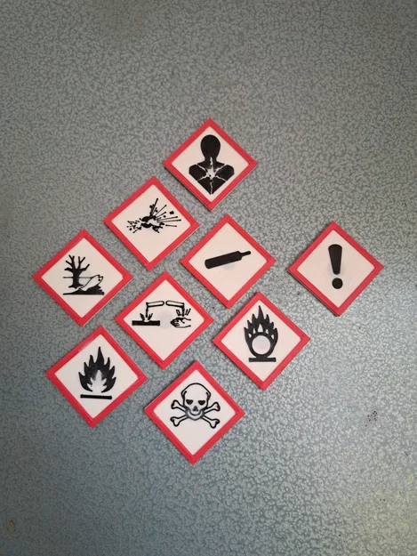Nam châm biểu tượng cảnh báo GHS (GHS Hazard Pictogram Magnets) - Image 1