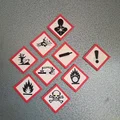 Nam châm biểu tượng cảnh báo GHS (GHS Hazard Pictogram Magnets) - Thumbnail 1