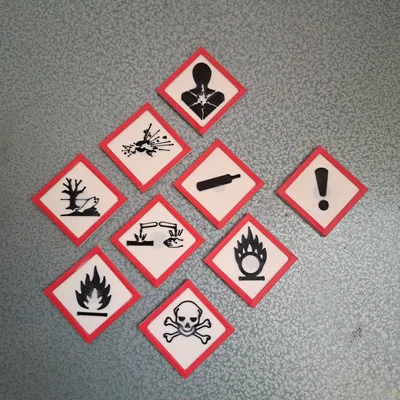 Nam châm biểu tượng cảnh báo GHS (GHS Hazard Pictogram Magnets)