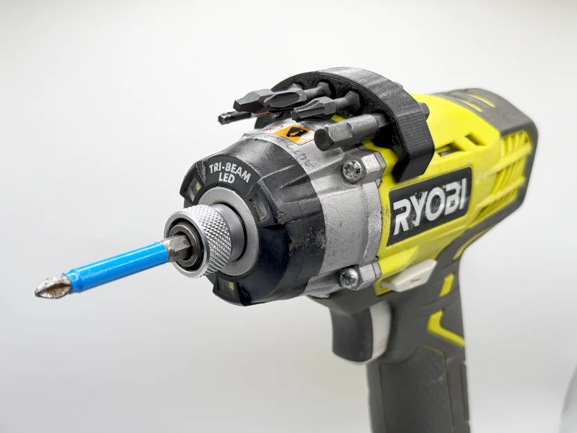 Giá đỡ mũi vít in 3D cho máy Ryobi One+ Impact Driver - Image 1
