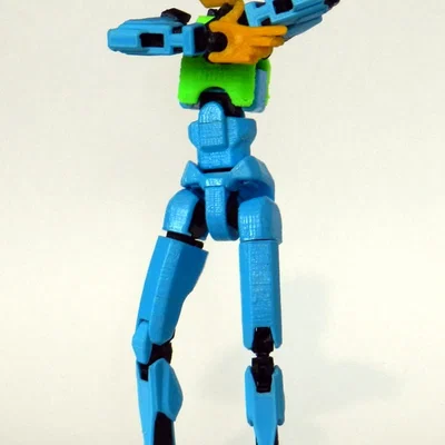 Phụ kiện mái tóc Rex phong cách Lego cho Dummy 13 in 3D