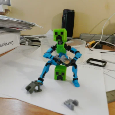 Đầu Creeper 3D cho mô hình Dummy 13 - File in 3D cực chất