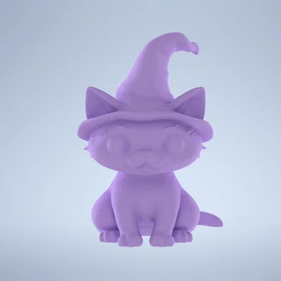 Mô hình chú mèo phù thủy Magic Cat xinh xắn in 3D