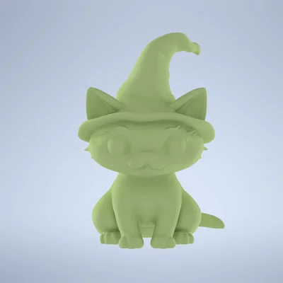 Mô hình chú mèo phù thủy Magic Cat xinh xắn in 3D
