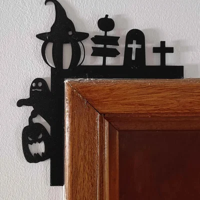 Mẫu trang trí góc cửa Halloween - Phụ kiện in 3D ma mị ấn tượng