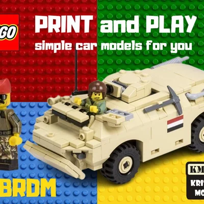 Mô hình xe quân sự BRDM tương thích LEGO - File in 3D độc đáo