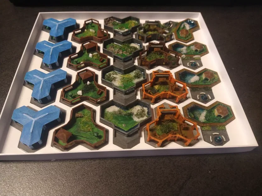 Ark Nova – Bộ 3-tile enclosures (chuồng thú 3 ô) để in 3D - Image 1