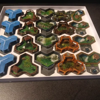 Ark Nova – Bộ 3-tile enclosures (chuồng thú 3 ô) để in 3D