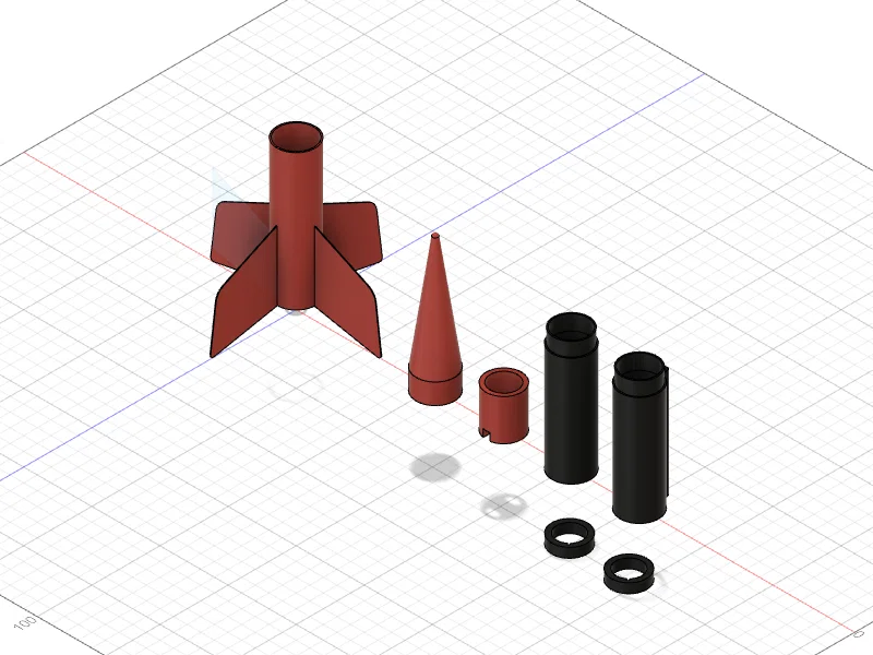 Rocket – Tên lửa mô hình 3D hoạt động (Prusament PETG) - Image 4