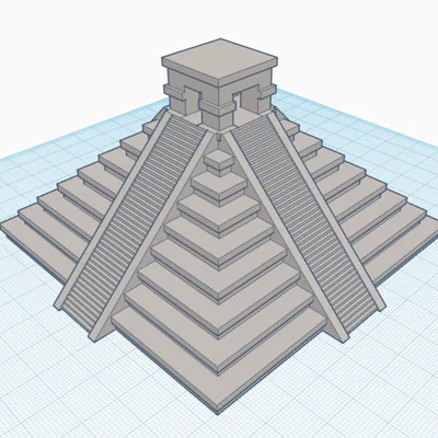 Mô hình 3D kim tự tháp Chichén Itzá - Kỳ quan thế giới để bàn