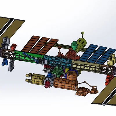 ISS 1:100 – Mô hình ISS in 3D (main truss ~1100mm)