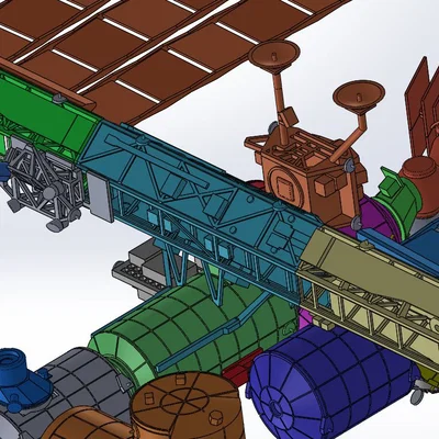 ISS 1:100 – Mô hình ISS in 3D (main truss ~1100mm)