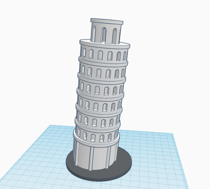 Mô hình 3D tháp nghiêng Pisa (The Leaning Tower of Pisa) trang trí - Image 1