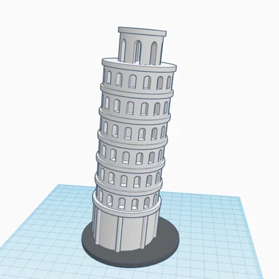 Mô hình 3D tháp nghiêng Pisa (The Leaning Tower of Pisa) trang trí