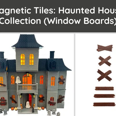 Magnetic Tiles Haunted House: Window Boards – Bộ miếng cửa sổ