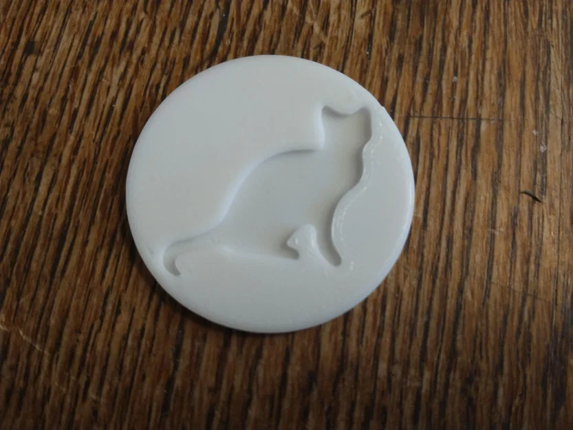 Mẫu in 3D đồng xu hình chú mèo (Cat Coin) dễ thương và tinh tế - Image 1