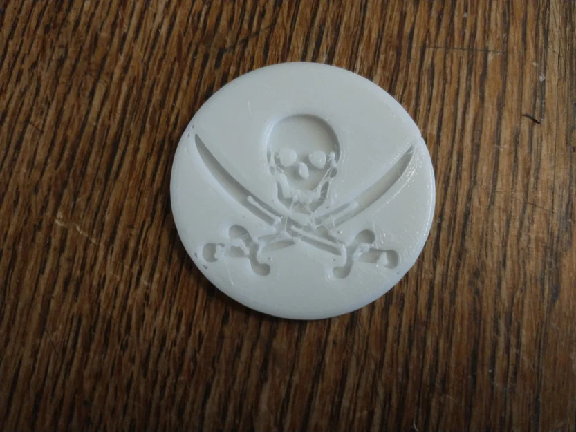 Đồng xu hải tặc Jolly Roger - Mô hình in 3D độc đáo - Image 1
