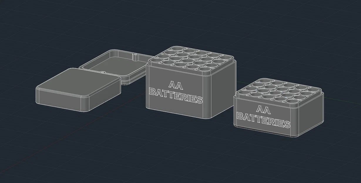 Hộp/Khay đựng pin AA xếp chồng (AA Battery Holder / Case) - Image 3