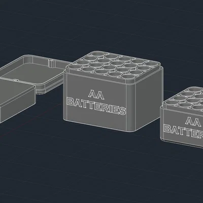 Hộp/Khay đựng pin AA xếp chồng (AA Battery Holder / Case)