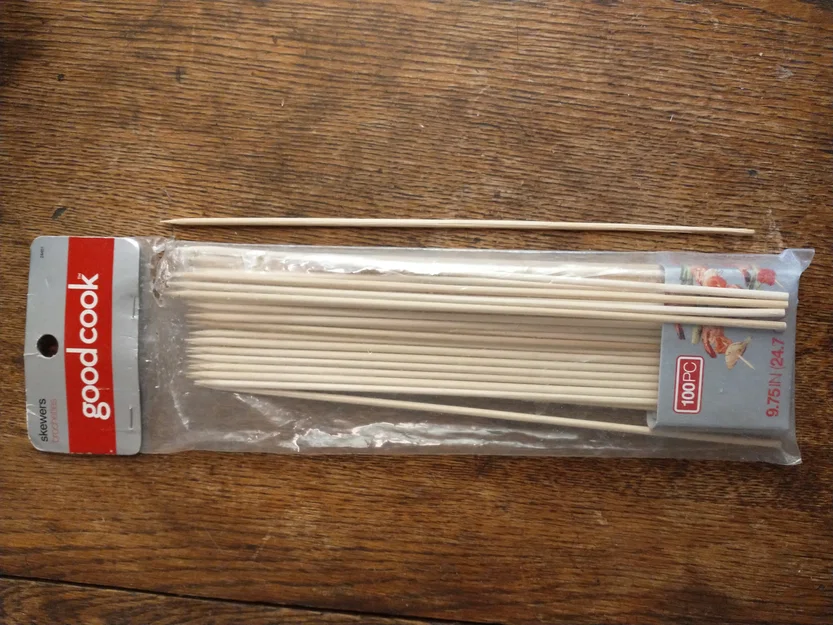 Mô hình tham chiếu que xiên gỗ 3mm (Wooden Skewer) cho in 3D - Image 1