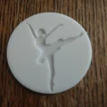 Đồng xu 3D hình vũ công Ballerina tinh xảo - Thumbnail 1