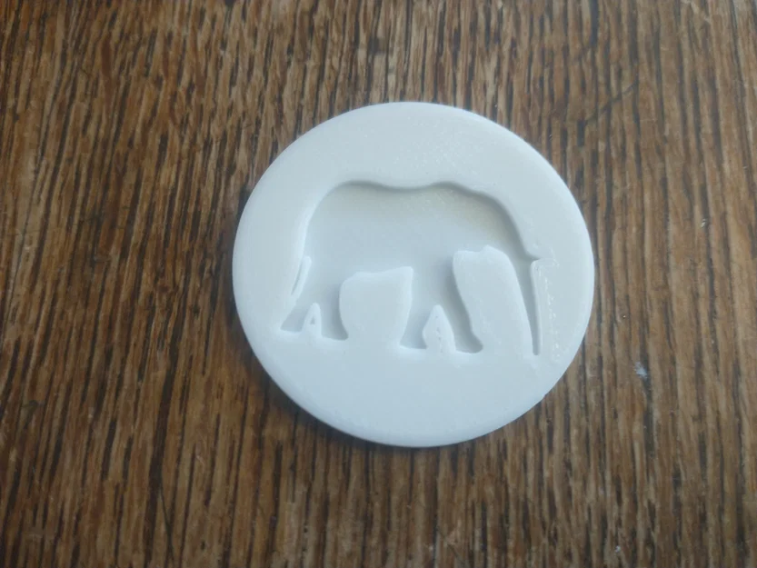 Mẫu đồng xu 3D hình chú voi độc đáo - File STL chất lượng cao - Image 1